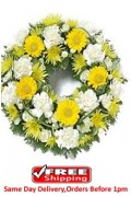 Yellow and White Wreath